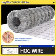 Hog Wires 27m Per Roll in 7, 8, 9, 10 Holes Electrogalvanized Goat Wire Fence Roll Galvanized Cow Fence Kambing Cattle Panels Fence Pangbakod sa Farm