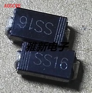 100pcs SS16 SR160 SB160 SMD Schottky Barrier Rectifier Diode 1A 60V DO-214AC SMA