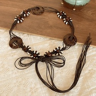 Vòng Eo Thắt Lưng Thắt Eo Phong Cách Bohemian Mới 2025 Cho Nữ Váy Dệt Thắt Lưng Thắt Eo Trang Trí Cổ