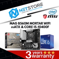 PWP MSI B560M MORTAR WIFI mATX &amp; INTEL CORE I5-10400F PROCESSOR