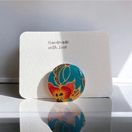 Turquoise Batik Phone Grip with NFC