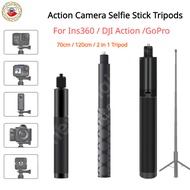 Sports Camera Selfie Sticks Tripods Insta360 X3 1.2m Selfie Stick New 2-in-1 Tripod Selfie Stick For Insta360 X4/Ace Pro/ X3 / ONE X2, For DJI Action / GoPro 12