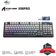 Attack Shark X98PRO Customized Mechanical Keyboard 98Keys BT/2.4/Type-c Connection Hot-swap Gasket s