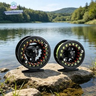 PUREHAIRBEAUTY Fly Reel Combo, Aluminum Large Arbor Fly Fishing Reel, Lightweight Backing Leader WF 