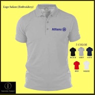 Microfiber Quick dry Jersi Jersey Polo T Shirt Logo Sulam Embroidery Allianz Insurance Company Dry F