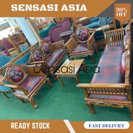 KERUSI KAYU JATI /SOFA SET KAYU JATI /SOFA JATI 3211 MEJA