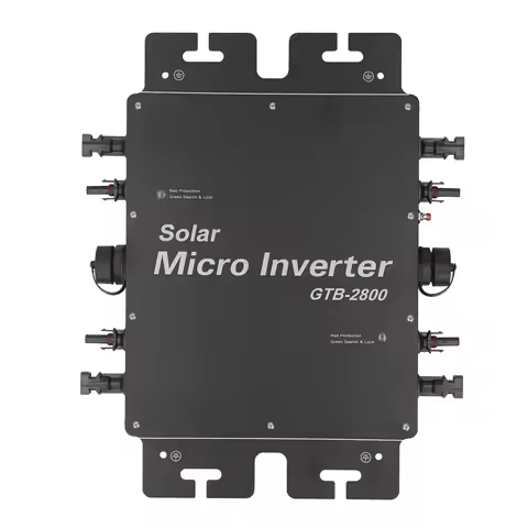 2800W Solar Grid Tie Inverter MPPT Power Micro Inverter with WiFi Control IP65 Waterproof EU Plug