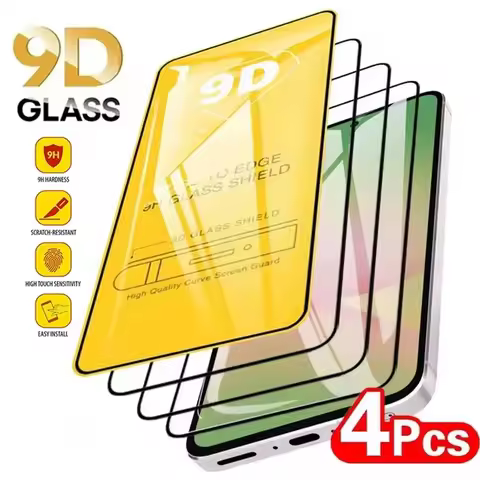 1-4PCS 9D Protective Glass For Xiaomi Poco F6 F7 F5 F3 Pro Screen Protector For Xiaomi Poco X6 X7 X4
