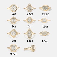 [ 2ct ~ 4.5ct PASS FULL Test Modified Brilliant Alphabet Initial Premium/ 9.8 Mohs Full Test Lab Car