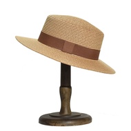 Womens Mens Wide Brim Straw Panama Hat Fedora Boater Hat Foldable Summer Beach Sun Hat Straw Hat for Women