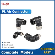 PL Elbow M5 1/8" 1/4 3/8 1/2 Male Thread  90°  Air Pneumatic Fitting  cylinder Quick Connector   4 6
