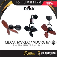 🔥FREE SHIPPING🔥 DEKA MS16DC 16" 3 Blades Wall Fan 7 Speeds Remote Control DC Motor Ceiling Fan / Wal