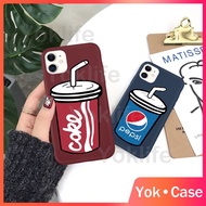 Ins Pepsi Cola Case For iPhone 15 14 13 12 11 Pro Max X XR XSMAX 7 8 Plus Coke Soft Cover Shockproof
