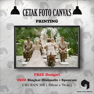Premium Canvas Photo Print 30R 100x70cm + elegant minimalist frame