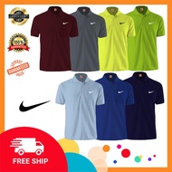 NIKEs Collar T-Shirt Men &amp;Women 100%DRY-FIT(Microfibres);Baju NIKEs Lelaki &amp; Perempuan Quick Dry Fashion Sport T-shirt