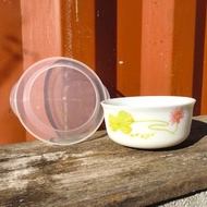 （全新）鍋寶耐熱餐具 耐熱強化玻璃 碗盤 廚具 保鮮碗 便當 蓮花 荷葉 白色 淺綠色