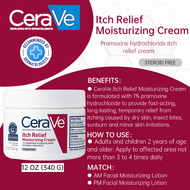 Cerave Itch Relief Moisturizing Lotion & Itch Relief Moisturizing Cream Moisturizes Dry Skin Eczema 