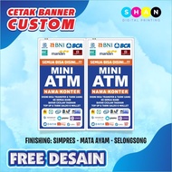 BUY 1 GET 1 FREE Mini ATM Banner - MMT Custom Mini ATM Banner with Counter Name