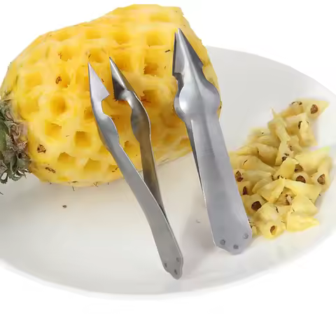 Portable Pineapple Peeler Stainless Steel Pineapple Cutter Corer Clip Ananas Pineapple Slicer for Fr
