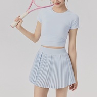 KANNA - ZAVELLE Outfit Women's Padel Tennis Sports Bra Top Backless Tie or Pleated Skirt Sport Skort