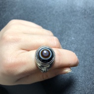 Natural agate Tianyan Eye Dzi bead One-eye Dzi bead ring天然玛瑙天眼天珠一眼天珠戒指6-5-163