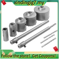 【】Concrete Hole Saw Kit 10 Pcs Drill Core Bit for Brick Impact Resistant Portable Masonry Hole Saw f