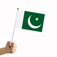 Pakistan Hand Waving Flag Multiple Size Fabric Waterproof Flags Olympic World Cup United Nations Act