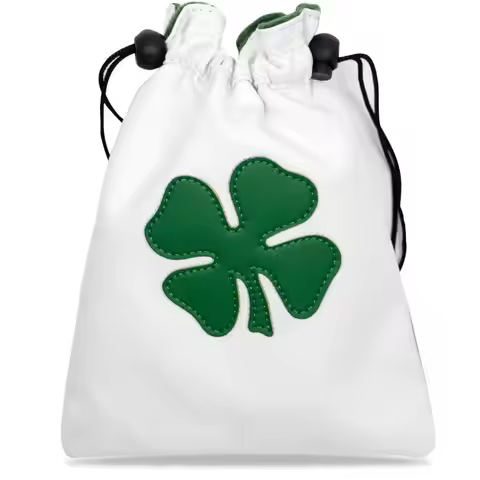 Funny Golf Valuables Pouch, PU Leather Golf Tee Pouch with Drawstring Closure Golf Ball Handbag Port