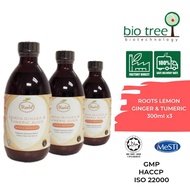 (3 pack) Roots Lemon Ginger &Tumeric Juice 300ml