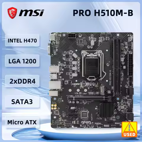 MSI PRO H510M-B Motherboard 1700 INTEL H470 DDR4 64GB Mirco-ATX support i9-10900 i5-10400F i3-10100 