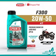 PETRONAS Sprinta for Honda CB650R 2019 to 2026 F300 4T 20W-50 Premium Engine Oil