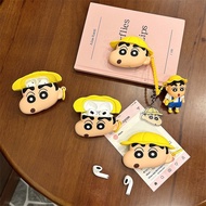 For AirPods 4 Pro 1 2 3 Earphone Cover Doll 3D Cute Crayon Shin-chan Silicone Soft Protective Case