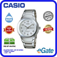 Casio MTP-1229D-7AV Men Analog Date Day Functioning Silver Stainless Steel Watch