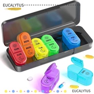 EUCALYTUSSG Pill Organizer, 7 Days Am & Pm Medicine Organizer Medicine Box,  2 Times a Day Moisture-