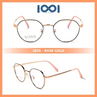 kacamata minus titanium elastis frame bulat pria wanita - iooi 2825 - rose gold frame normal