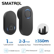 [In Stock] Wireless Doorbell UK Plug Wireless Smart Furniture Waterproof Doorbell 300M Range 60 Ring