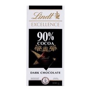 瑞士蓮 (LINDT) 特醇排裝 90% 可可黑巧克力 100g 可可濃郁 口感絲滑 醇厚微苦 排裝便捷 休閒零食