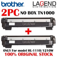 2PC ORIGINAL BROTHER TN-1000 Toner HL-1110/ HL-1210W TN1000