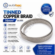 Grounding Braid & Earthing Tinned Copper Braid 16mm² Electrical Panel Bonding Flexible Copper Strap