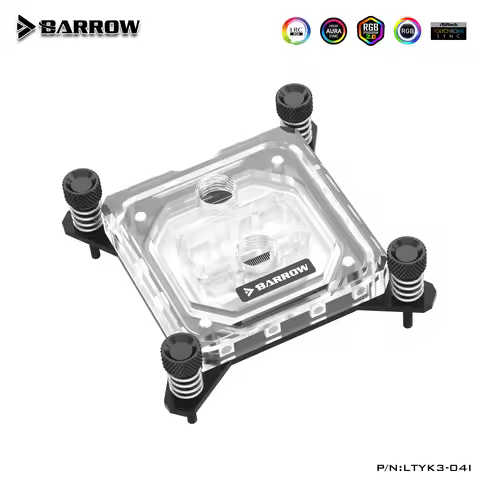 Barrow CPU Water Block Use for Intel LGA1150 1151 1700 1200 X99 AMD AM3 AM4 AM5 Socket Motherboard 5