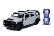 Jada Toys Just Trucks 1:24 2003 Hummer H2 with Rack Die-cast Car Grey, Toys for Kids and Adults, 323
