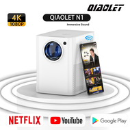 QIAOLET N1 Home Businessโปรเจคเตอร์Android 9.0 คุณภาพระดับHD 4K Netflixในตัวรองรับการเชื่อมต่อโทรศัพท์มือถือ