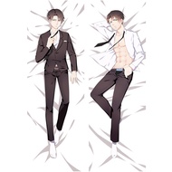 FHJIK Anime Attack on Titan Pillow Cover Levi Ackerman Pillowcase Cool 3D Two-sided Bedding Hugging 
