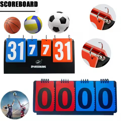 4 Digits Scoreboard Referee Coach Score Board Turn Points Board Score Counter for Football Volleybal