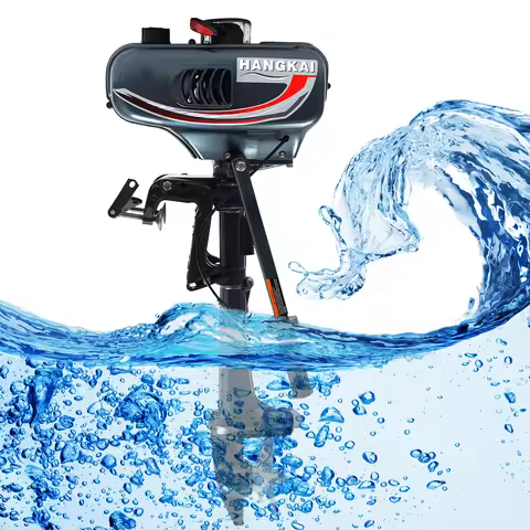 2-Stroke 3.5 HP Outboard Engine Fishing Boat Motor with CDI Ignition System Tiller Control For Boat 