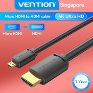 Vention Micro HDMI To HDMI Cable 3D 1080P 4K HDMI Cable For Tablet HDTV Camera