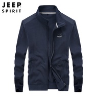 แจ็คเก็ต Jeep Spirit แฟชั่นของผู้ชายเสื้อกันหนาวไหมพรมกลางแจ้งกีฬาและพักผ่อนเสื้อกันหนาวแบบถัก