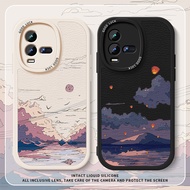 Sunset Hills Suitable for vivoiqoo9 Phone Case iqoo8 Japanese iq009 Illustration iqoo7pro Shock-resi