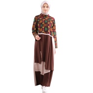 Gamis Wanita Muslimah Rayon Kombinasi Batik Premium LG 507
