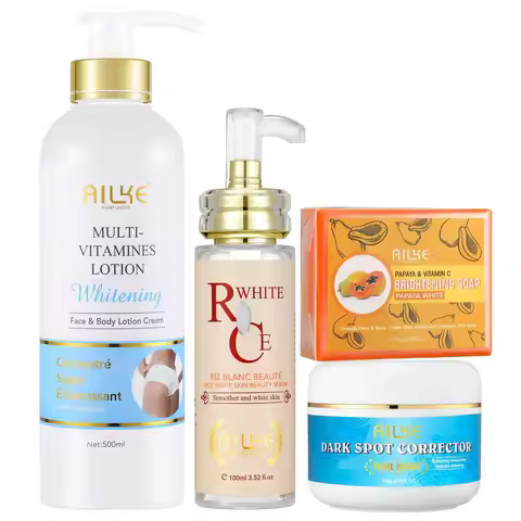 AILKE Multi Vitamin Whitening Body Lotion With Vitamins A,E,B3,B5, Increase Skin Radiance, Even Skin